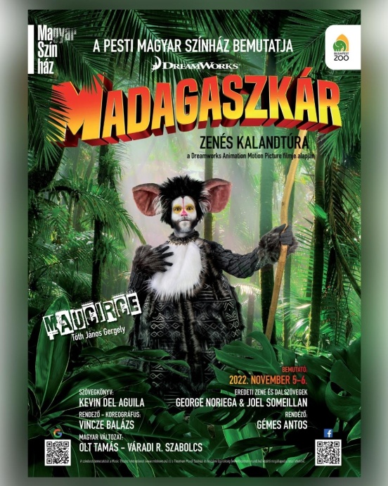 Madagaszkár musical a Magyar Színházban! Jegyek itt!